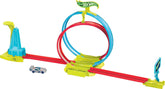 Hot Wheels Neon Speeders Track Set, Laser Stunt Slamway with 1 Hot Wheels Car, Tri-Colored Track, Connects to Other Sets, Easy Storage for Kids Ages 5+